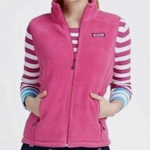 Vineyard vines pink fleece vest EUC